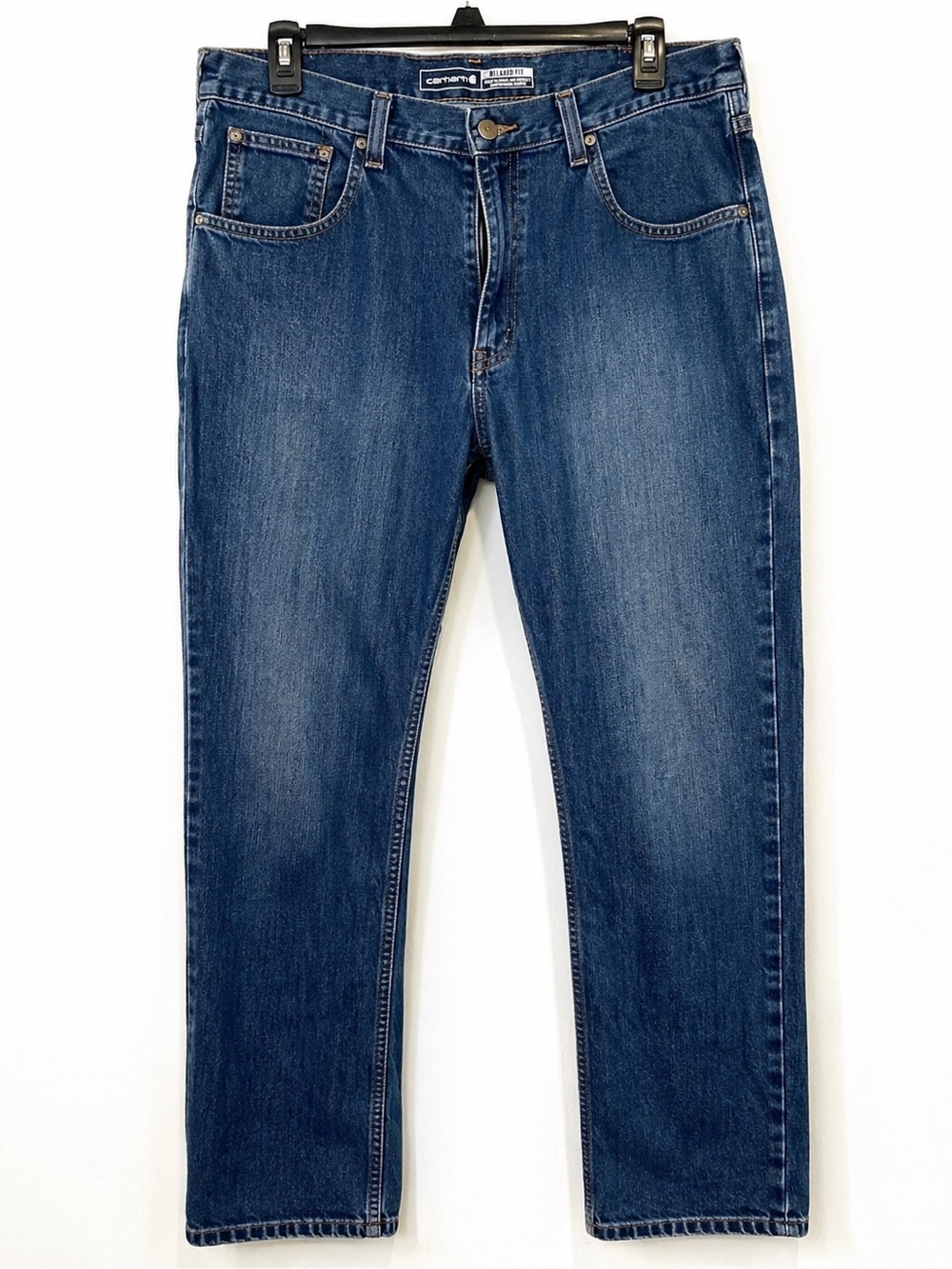 Carhartt Relaxed Fit Jeans 34x34 Mens Workwear Denim Straight Leg Blue